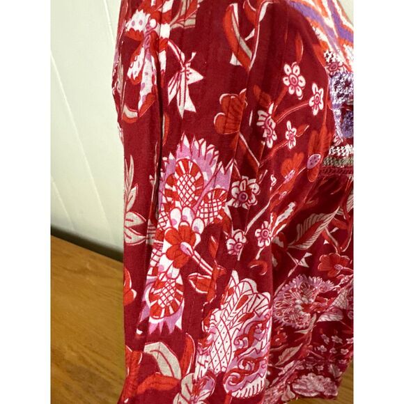 Rachel Zoe Top Women's Small Long‎ Sleeve V Neck Floral - Picture 5 of 13